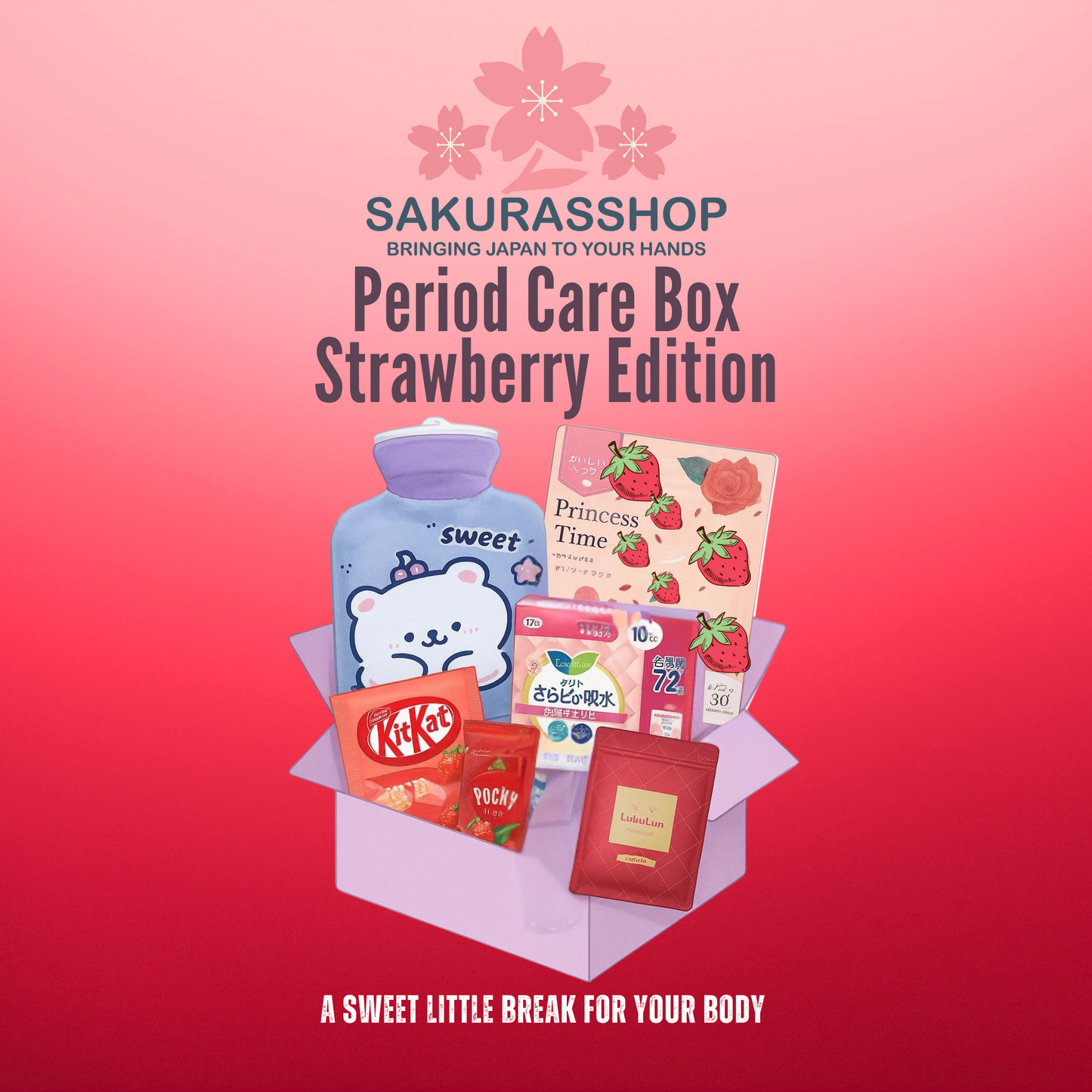 Period Care Package Strawberry Edition