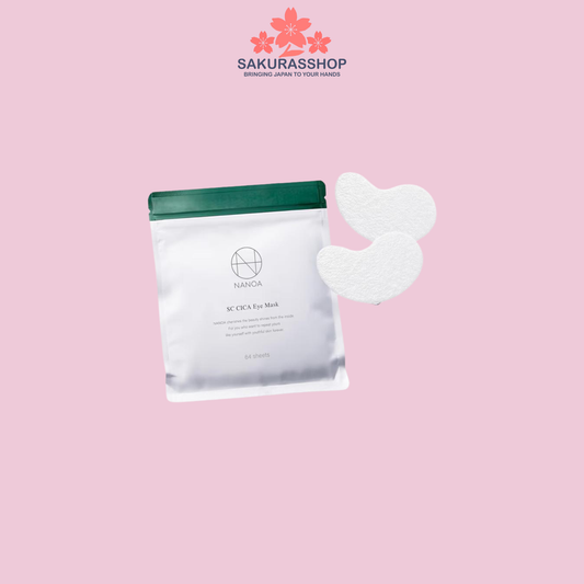 NANOA Skin Treatment Eye Patch – 64 Sheets Japanese Under Eye Patches with Human Stem Cell, EGF, Ceramide & Hyaluronic Acid
