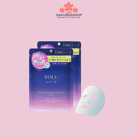 YOLU Skin Overnight Hydra Sheet Mask Clear – 2 Pack