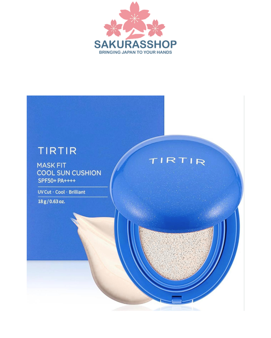 TIRTIR Mask Fit Cool Sun Cushion SPF50+ PA++++ – Cooling UV Protection & Tone-Up Cushion