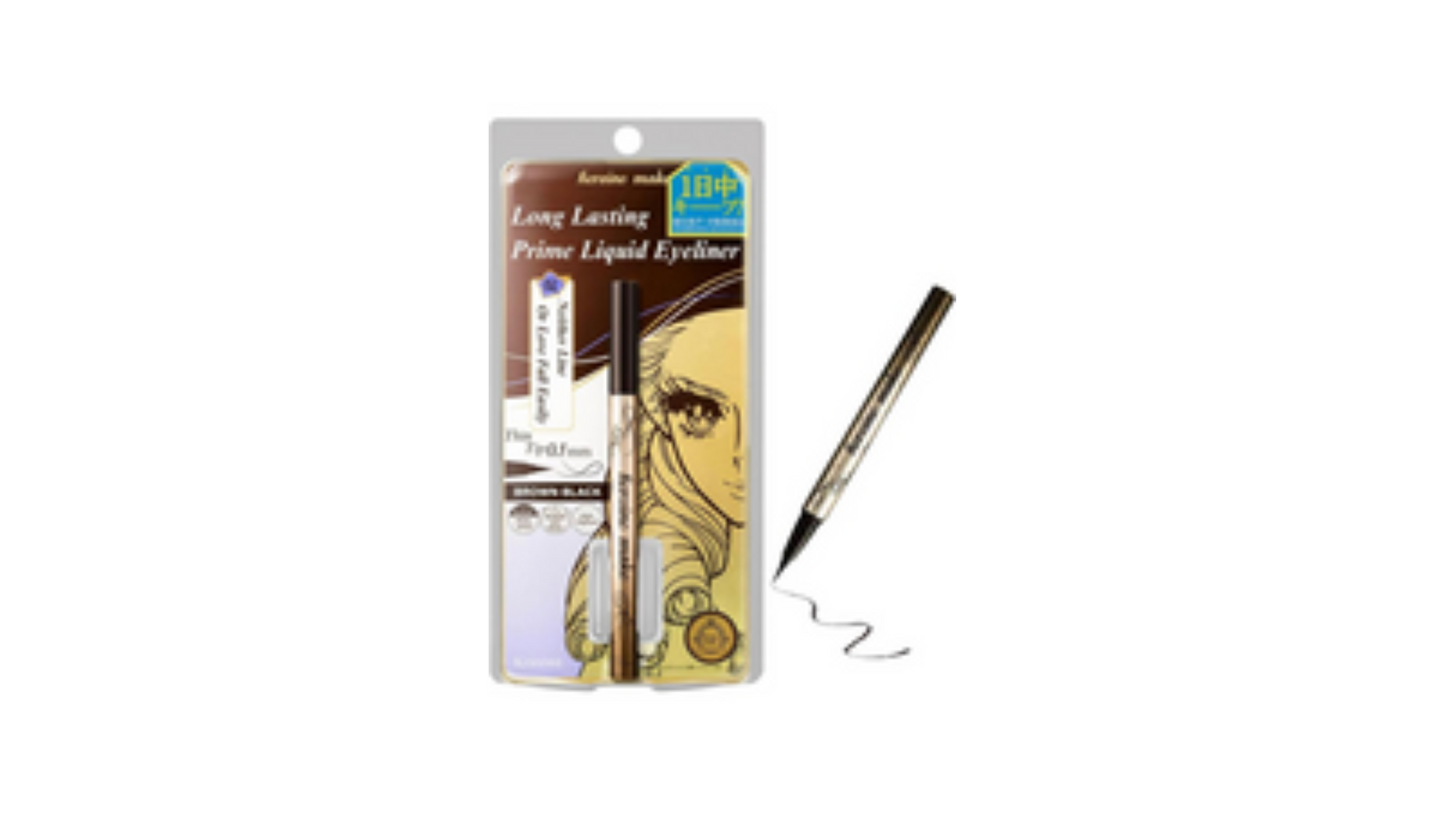 Heroine Make Prime Liquid Eyeliner, Rich Keep, 01, Jet Black 0.02 fl oz (0.4 ml) Brush Tip, 0.0004 inch (0.1 mm), Domestic Ultra-fine Brush, Waterproof Formula, Hot Water Off