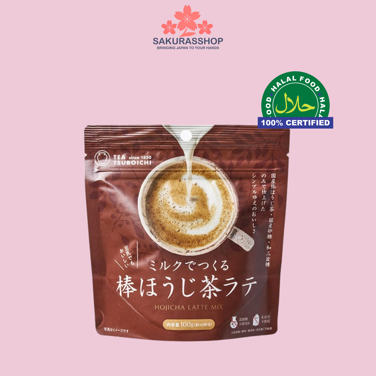 Tsuboichi Japanese Latte Mix – Matcha, Hojicha, Jasmine, Kinako & Masala Chai (80g–100g)Halal Certified