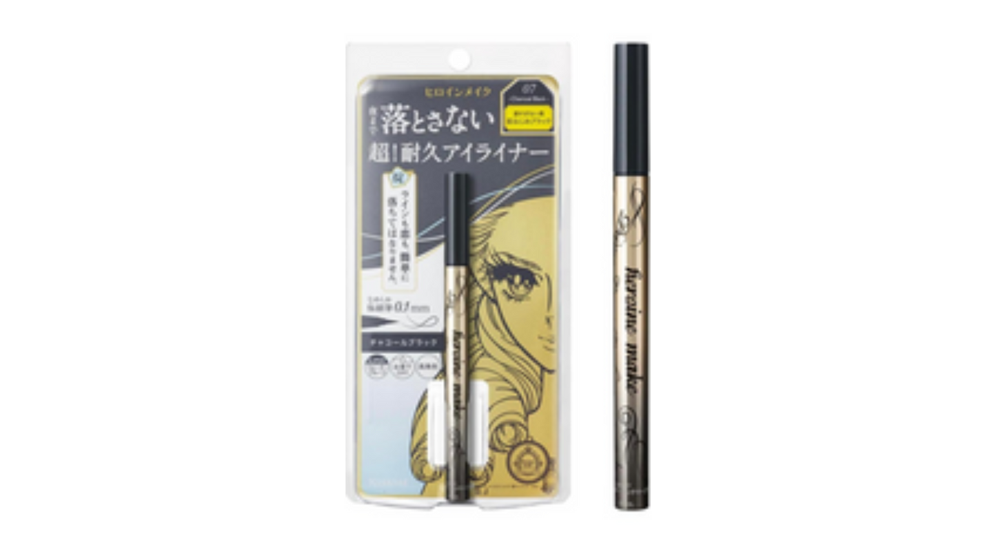 Heroine Make Prime Liquid Eyeliner, Rich Keep, 01, Jet Black 0.02 fl oz (0.4 ml) Brush Tip, 0.0004 inch (0.1 mm), Domestic Ultra-fine Brush, Waterproof Formula, Hot Water Off