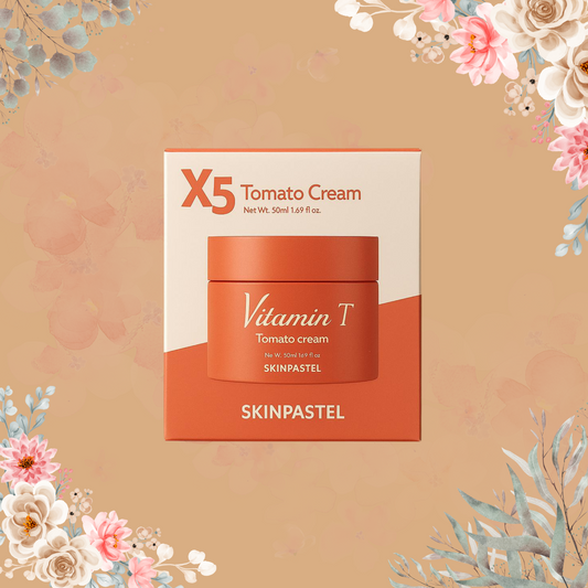 SKINPASTEL X5 Vitamin T Tomato Cream – Brightening & Hydrating Formula (50ml)