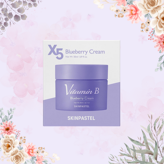SKINPASTEL X5 Blueberry Cream – Vitamin B Glow Moisturizer (50ml)
