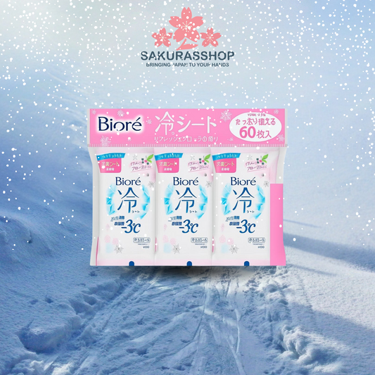 Biore Cooling Body Sheets – Floral Scent (60 Sheets)