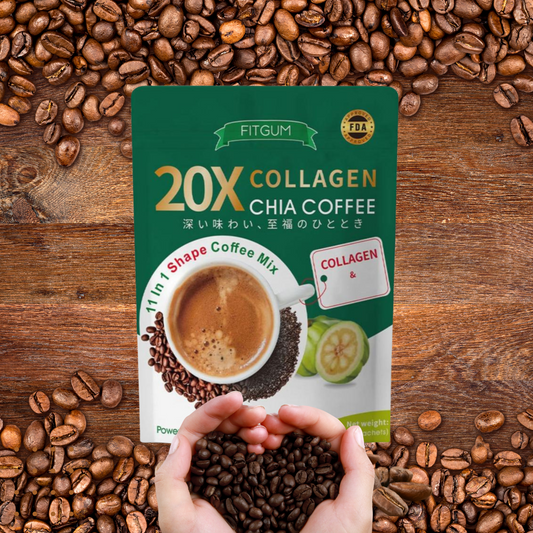 FitGum 20X Collagen Chia Coffee – Shape Coffee Mix (10 Sachets)