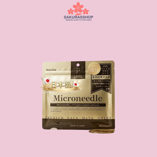 Natulea LABO Microneedle Premium Face Mask (30 Sheets) | Ceramide & 6 Plant Extracts