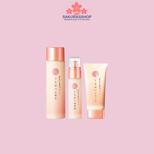 Nihonshori Rice Bran Moisturizing Skincare Set (3 Pieces) – Lotion, Serum & Cream