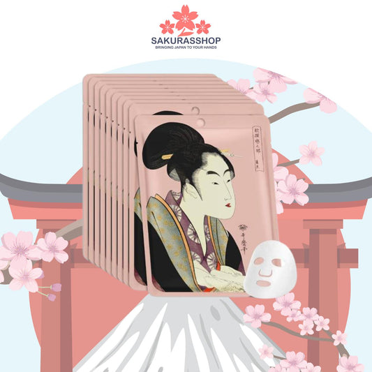 MITOMO Premium Japanese Sheet Mask – Camellia + Matcha, Horse Oil+ Matcha and (10-Pack)