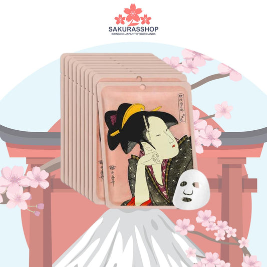 MITOMO Premium Japanese Sheet Mask – Camellia + Matcha, Horse Oil+ Matcha and (10-Pack)