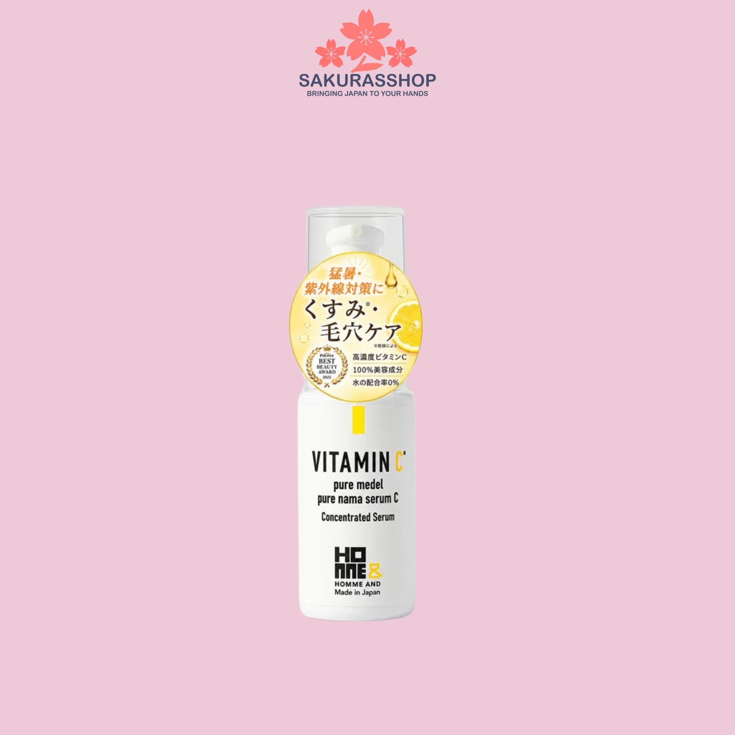 Pure Medel Fresh Vitamin C Serum 30ml – High Concentration Vitamin C Facial Serum for Brightening, Pore Care & Hydration