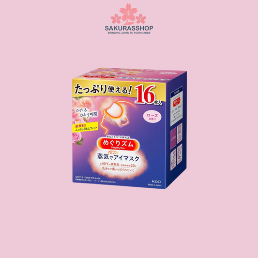 Megurism Steam Hot Eye Mask, Rose, 16 Sheets