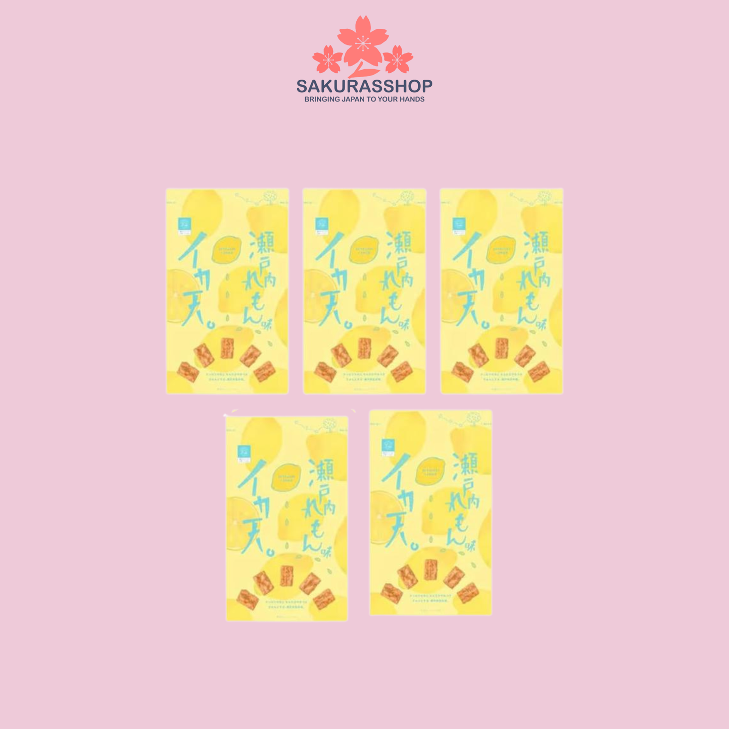 Maruka Setouchi Lemon Squid Snack - 5 Pack Set (65g Each)